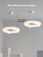Nordic Cream Bubble Pendant Lamp for Modern Living Room Decor