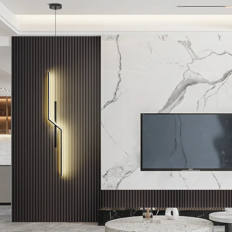 Modern LED Pendant Lamp for Bedroom Living Room Restaurant in Gold or Black