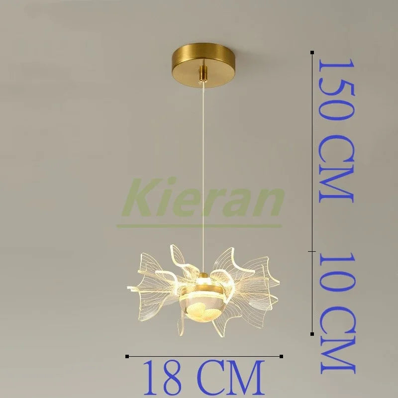 Butterfly LED Chandelier: Nordic Modern UFO Pendent Lamp for Home Decor