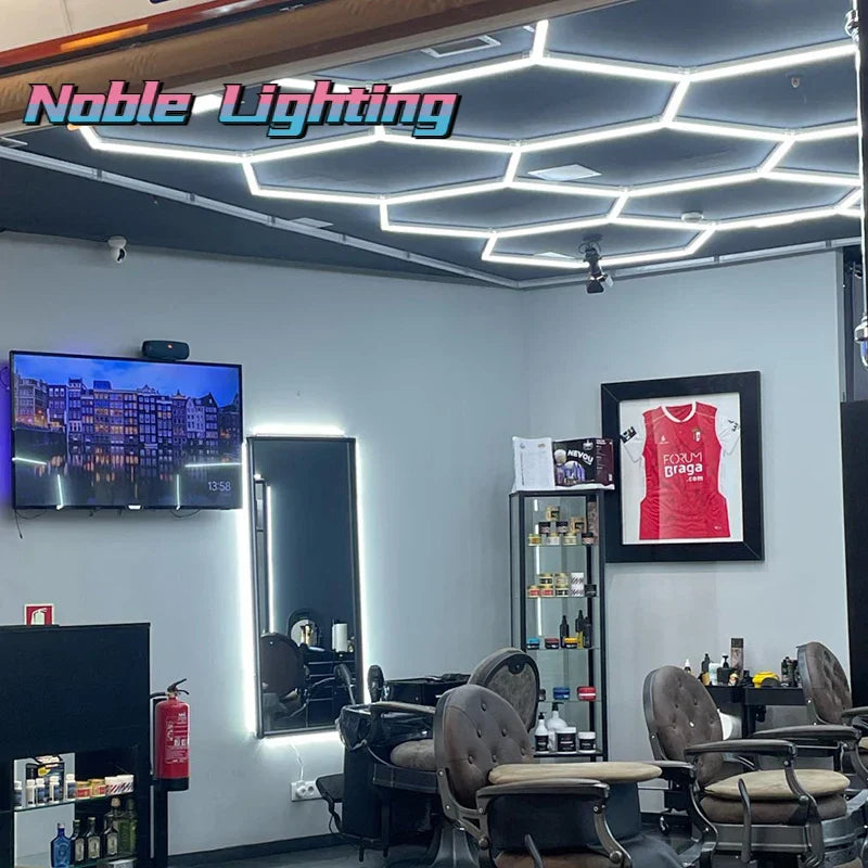 Honeycomb Hexagon Led Tube Ceiling Light for Auto Repair Workshop