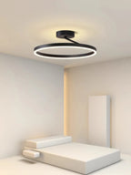 Nordic Minimalism LED Ceiling Chandelier in White/Black Aluminum