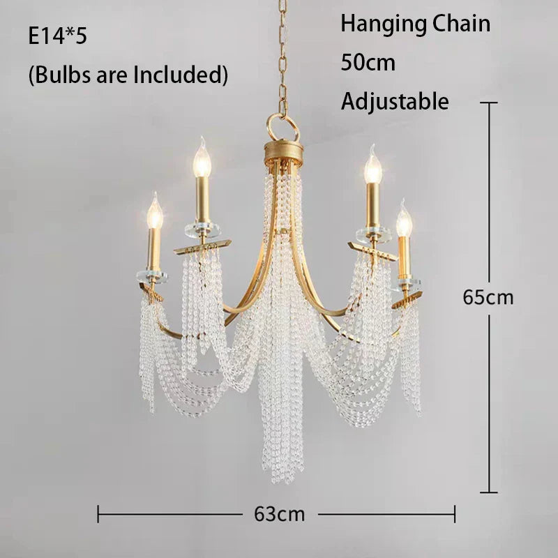 Crystal Chandelier: Luxury Hanging Lamp for Romantic Indoor Decor