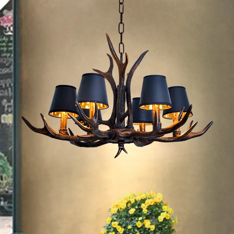 Antler Chandelier: Country Rustic Vintage Loft Lighting for Bedroom, Dining Room & Restaurant