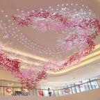 Luxury Glass Stair Chandelier for Villa & Hotel Lobby