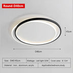 Nordic LED Ceiling Lamp for Living Room Bedroom Study Indoor Decor