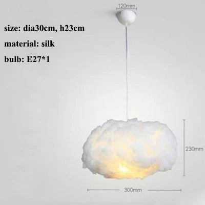 LED Cloud Chandelier: Floating Cotton Cloud Pendant Lamp for Nursery, Living Room, Kids Room