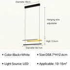 Lamina LED Pendant Light: Minimalist Design for Office, Living Room, Restaurant, Bar.