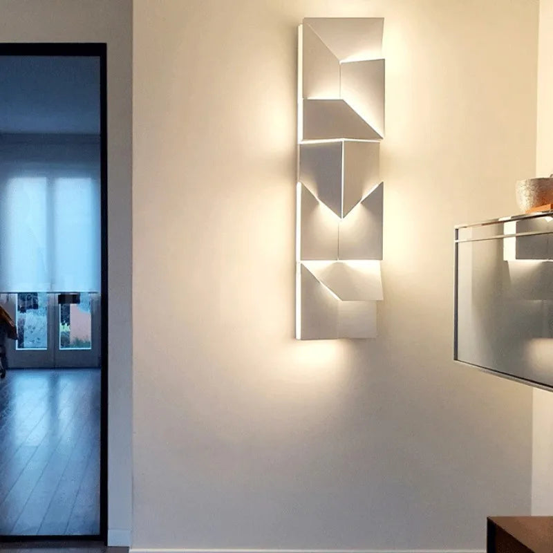Nordic White LED Wall Lamp - Modern Simple Interior Bedside Lighting