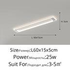 LED Chandelier Lights Remote Dimming Black White Modern Long Living Room Bedroom Hall Lamps