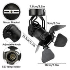 Industrial Ceiling Spotlight Lamp with Foldable Flippers for Hallway Art Light