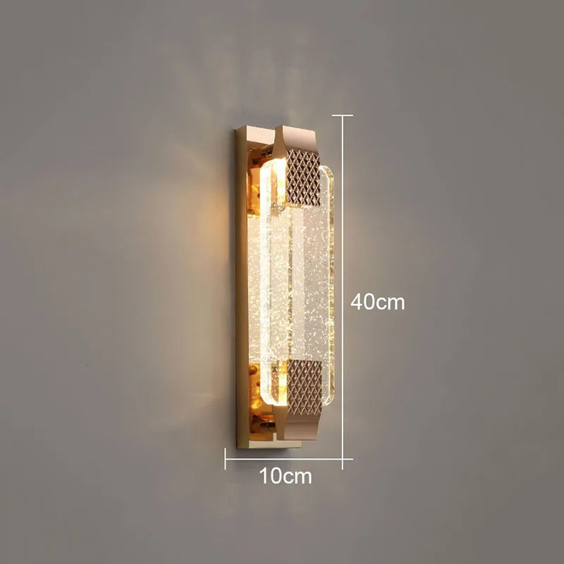 Modern Gold Black LED Wall Lamp for Bedroom Living Room Decoration