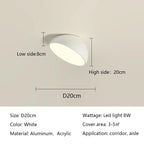 LED Semicircular Ceiling Light for Bedroom, Aisle, Balcony - Modern & Creative Lighting Fixtures