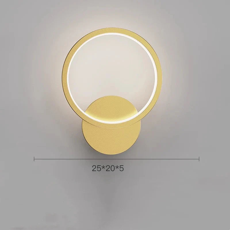 Golden Crystal Wall Lamp: Elegant LED Sconce for Bedroom, Living Room, Bathroom
