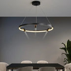 Black Round Combination Chandelier Pendant Light for Home Decor and Kitchen