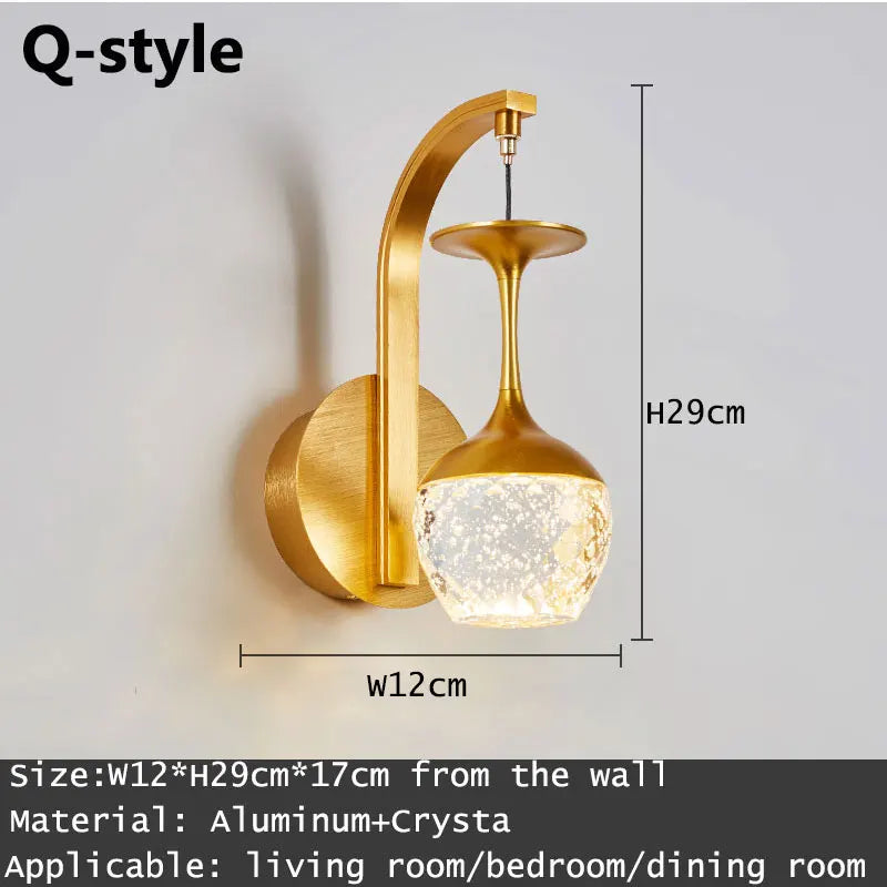 Crystal LED Wall Sconce for Elegant Home Décor