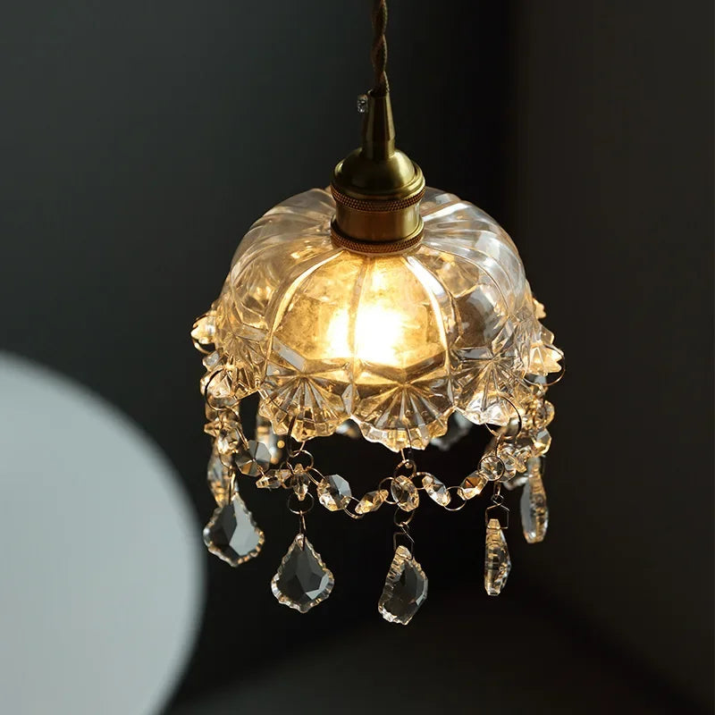 Crystal Pendant Lamp for Bedroom, Dining Room, Kitchen - Nordic Luxury Vintage Lighting