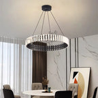 Modern Circle Chandelier: Bright 360° Lighting for Living Room, Kitchen & Bedroom