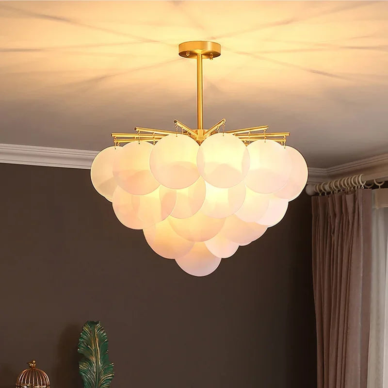 Shell Shape Glass Chandelier Ceiling Lamp - Modern Nordic Style Pendant Light