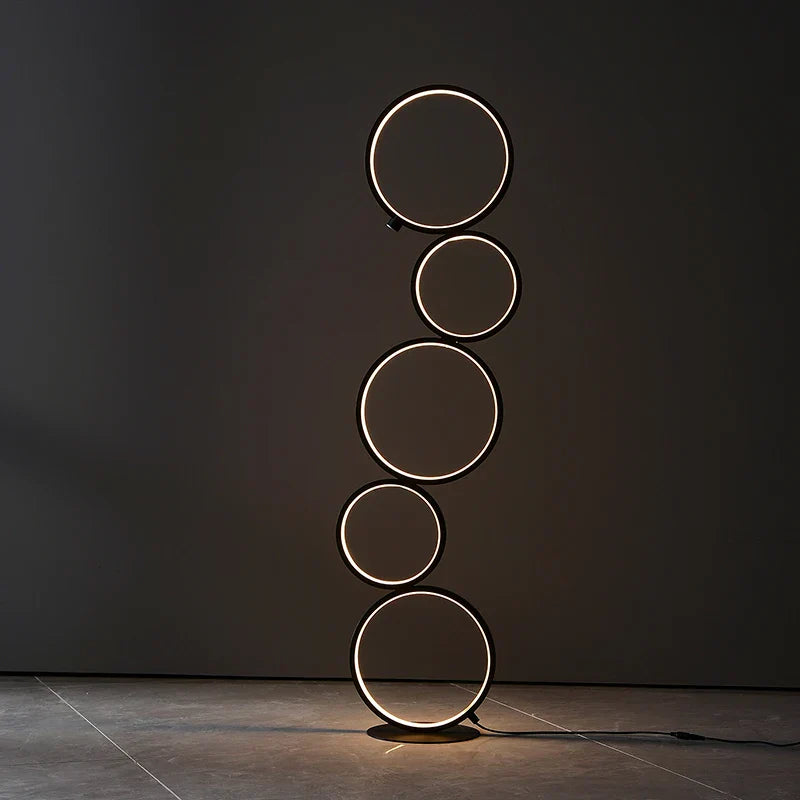 Modern LED Ring Floor Lamp for Home Living Room Decor
