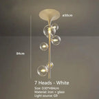 LED Bubble Chandelier Clear Glass Ball Pendant Lamp for Dining Room & Bar