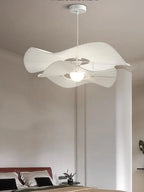 Modern Cream Fabric LED Pendant Flower Chandelier for Home Decoration