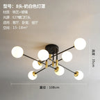 Glass Ball LED Chandelier Ceiling Light for Living Room and Kitchen