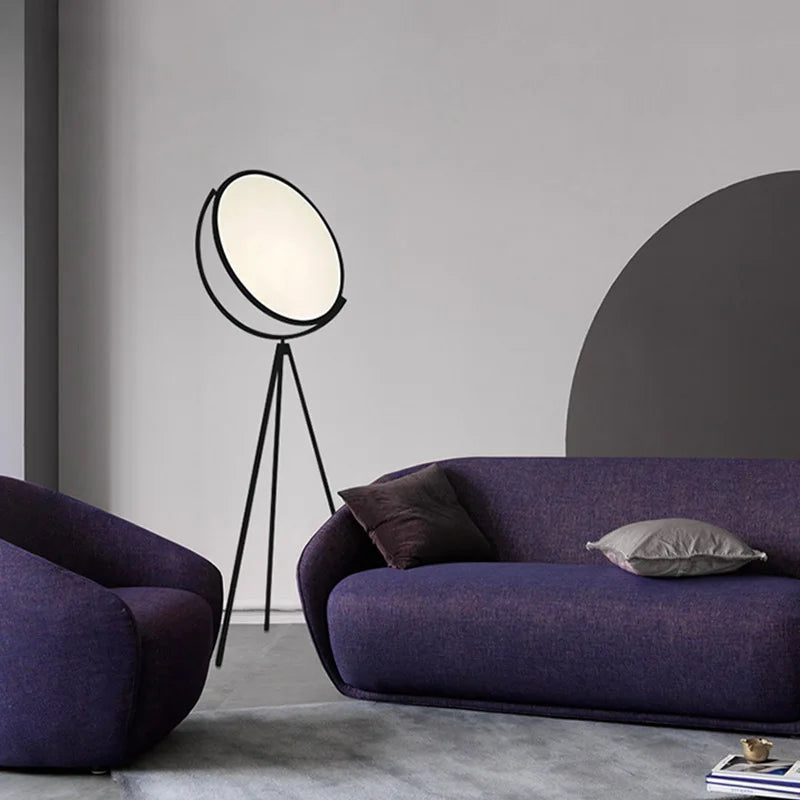 Tripod Moon Floor Lamp: Modern Art Design for Living Room, Study, Hotel - Eye Protection