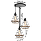 Vintage Hemp Rope Pendant Light Industrial Chandelier Loft Decor Lampshade