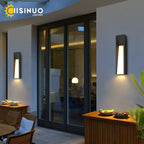LED Black Outdoor Wall Lamp for Patio Entryway and Garden Lighting