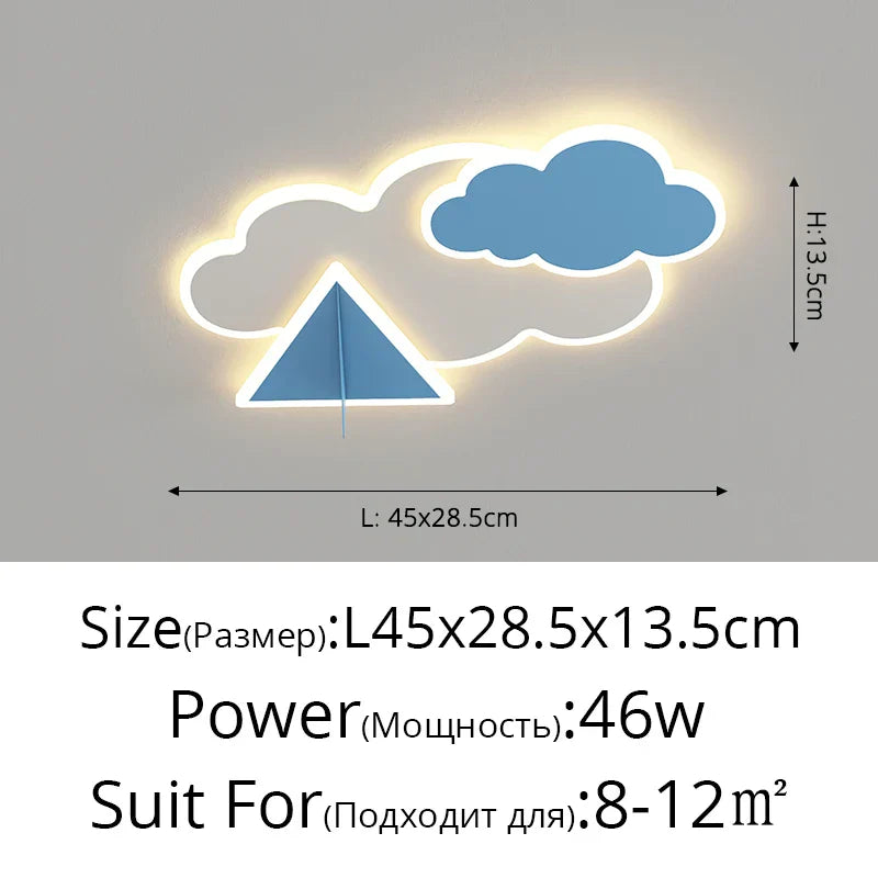 Modern Kids Room Ceiling Chandelier for Bedroom Study Living Room Lighting Fixtures