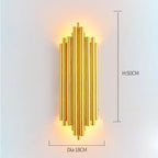 Golden Crystal Wall Lamp: Elegant LED Sconce for Bedroom, Living Room, Bathroom