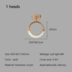 Circle Ring LED Ceiling Light - Modern Minimalist Luxury Acrylic Bedroom Lighting Fixtures