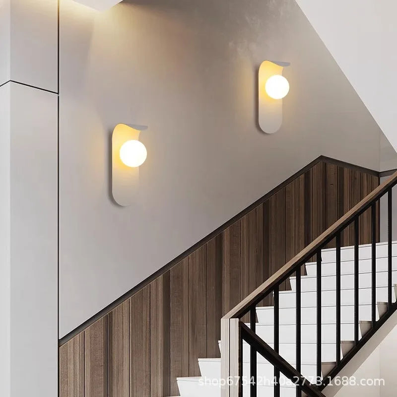 LED Round Wall Lamp for Modern Living Room and Bedroom Lighting