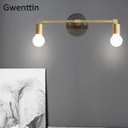 Nordic Gold Copper Wall Sconce for Modern Home Decor - Industrial Luminaire