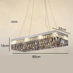 Modern Luxury LED Crystal Ceiling Chandelier for Living Room - Chrome Finish