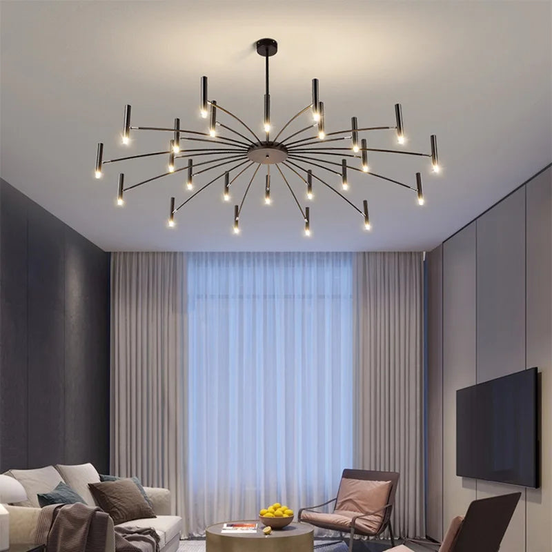 Modern LED Chandelier: Nordic Design Living Room Hanging Lamp for Home & Office