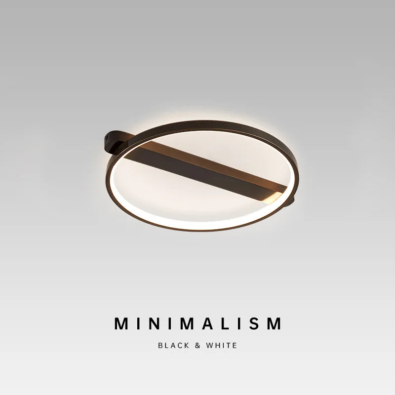 Modern Circle LED Ceiling Lamp for Bedroom Study Living Room Decor