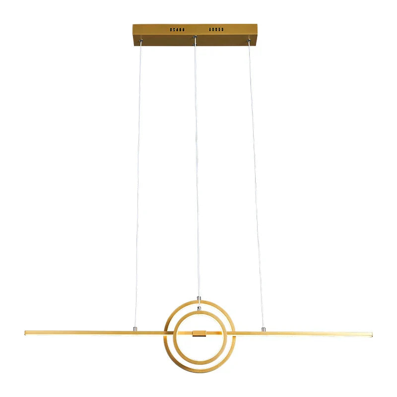 Modern LED Chandelier Remote Control Dimmable Hanging Lamp for Dining Room Kitchen