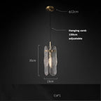 Water Ripple Glass Chandelier: Modern Luxury Living Room Ceiling Lamp for Home Decor