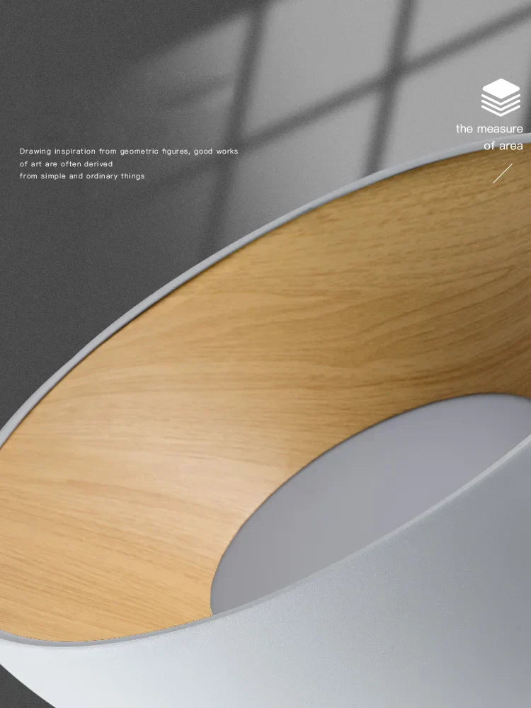 Modern Wood Grain Bedroom Chandelier Light for Dining Room & Round Table