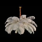 Ostrich Feather LED Pendant Lamp for Living Room or Bedroom Decor