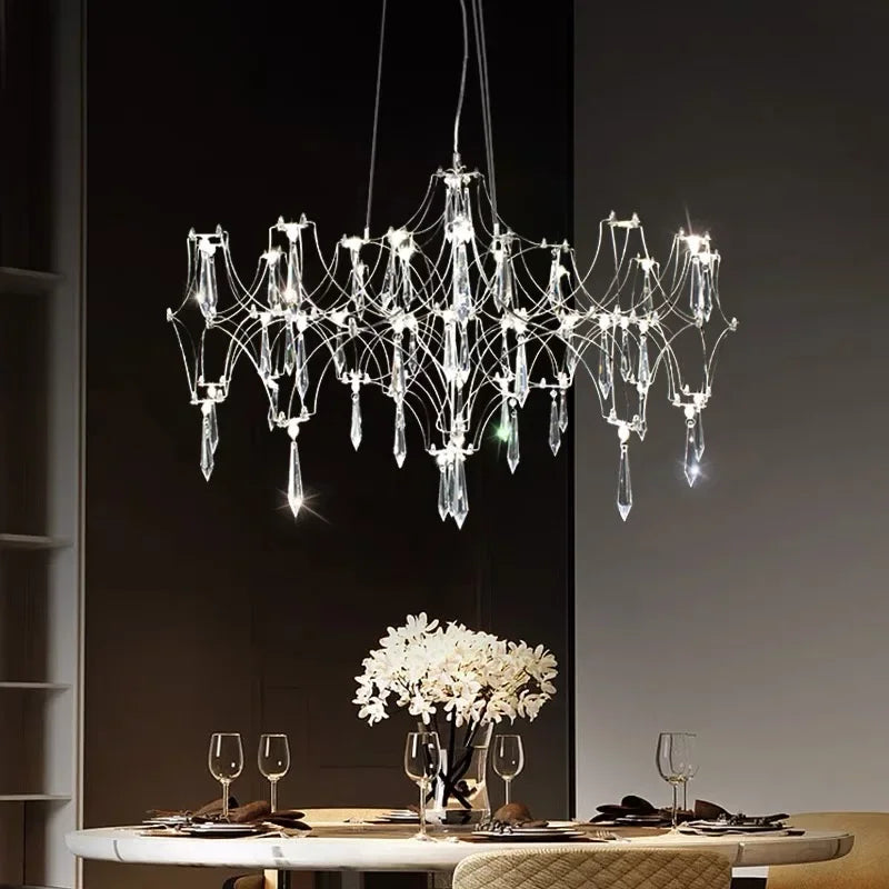 Starry Crystal Chandelier Ceiling Light for Luxury Living Spaces