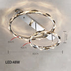 Modern Crystal LED Ceiling Chandelier Light Set for Stylish Indoor Lighting