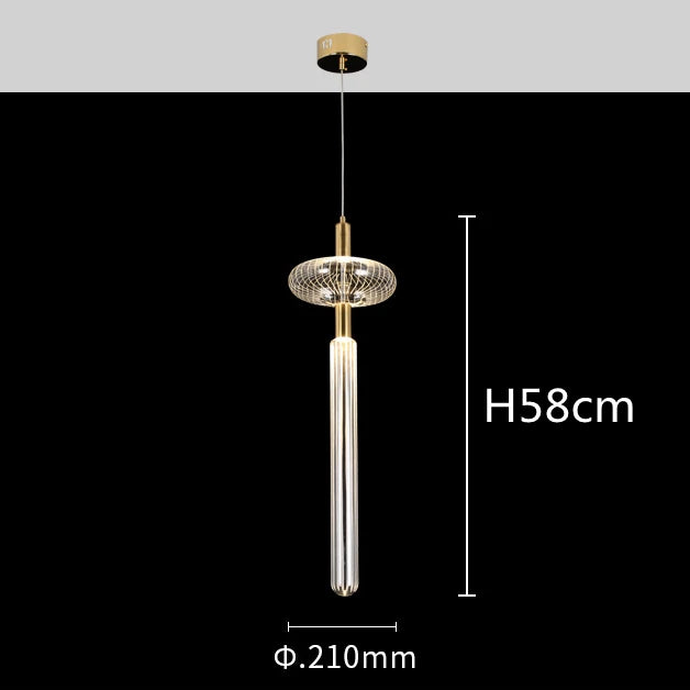 Glass Tubes LED Chandelier: Modern Luxury for Living Room, Bedroom, Hotel & Aisle