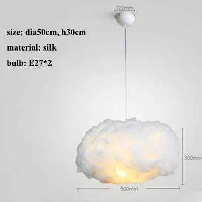 LED Cloud Chandelier: Floating Cotton Cloud Pendant Lamp for Nursery, Living Room, Kids Room