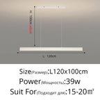 Nordic Minimalist LED Chandelier: Modern Aluminum Copper Pendant Lamp for Home Decor