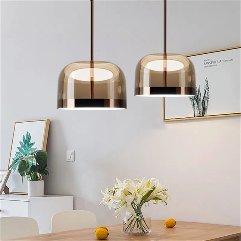 Equatore Glass Pendant Light for Modern Dining Room Decor and Luxury Loft House