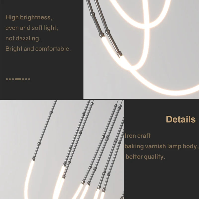Modern Art LED Pendant Light for Bar Counter, Restaurant, and Home Decor