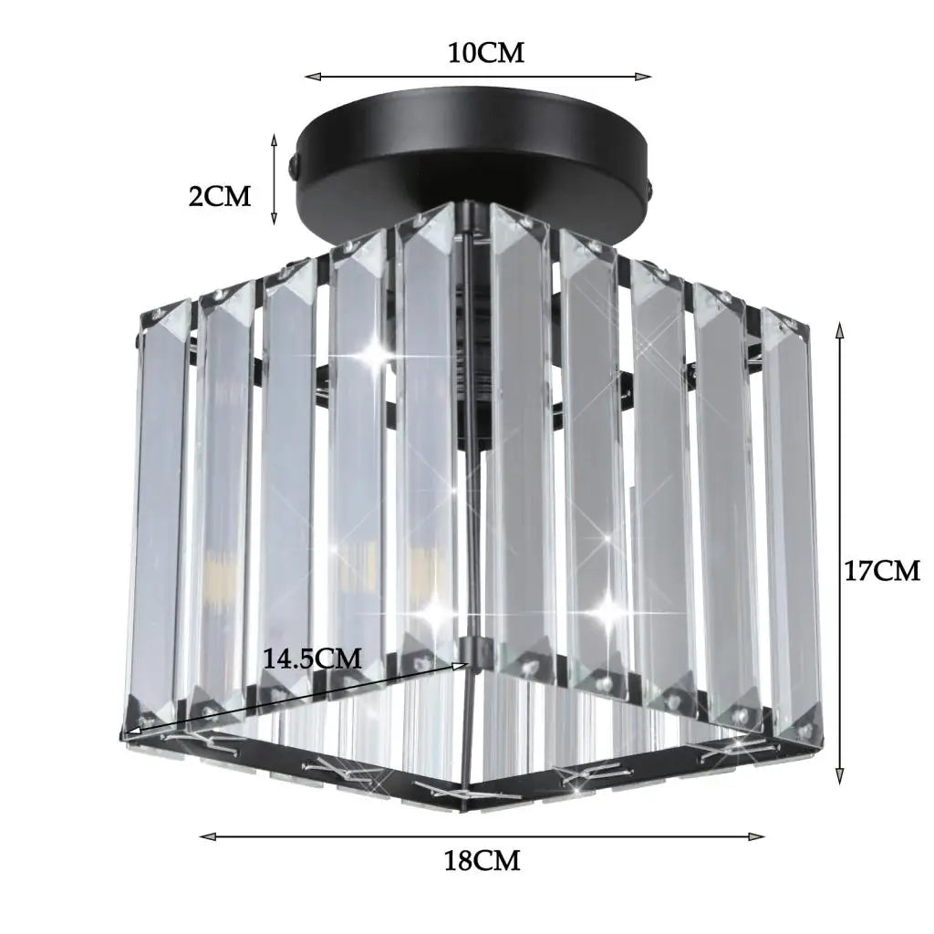 Crystal Ceiling Chandelier: Modern Industrial LED Indoor Lighting Fixture