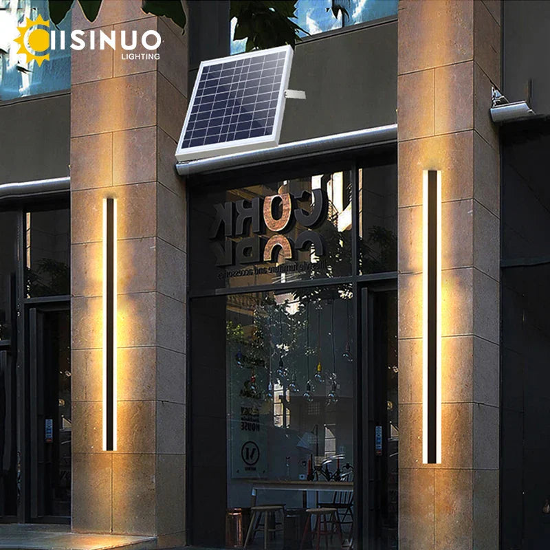 Solar LED Outdoor Wall Lamp for Garden Villa Courtyard Balcony Sconce Light